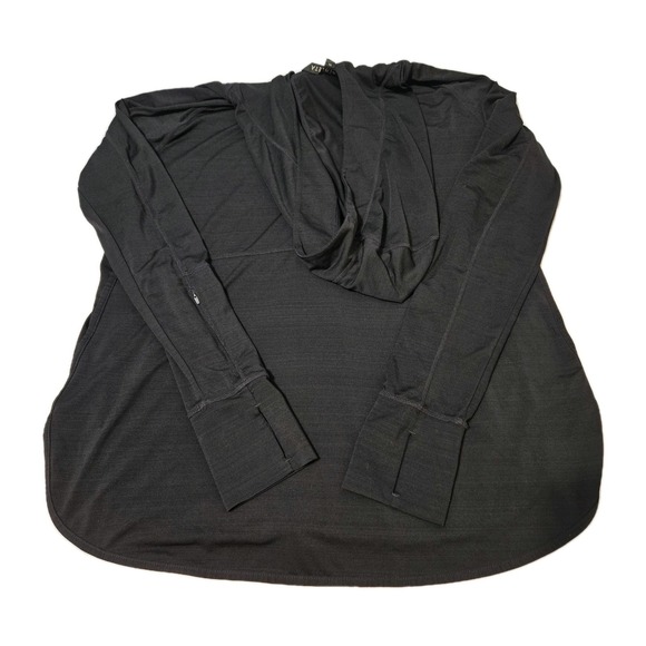 Athleta Women's Black Full Zip Hoodie Jacket Pockets Thumb Holes Size XL - Picture 7 of 7